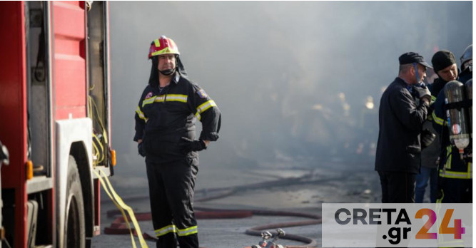 Φωτιά σε χωριό του Ηρακλείου