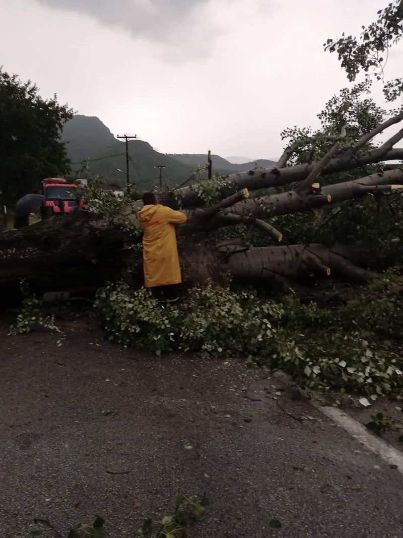 Βυθίστηκε στο νερό η Καλαμπάκα από την κακοκαιρία