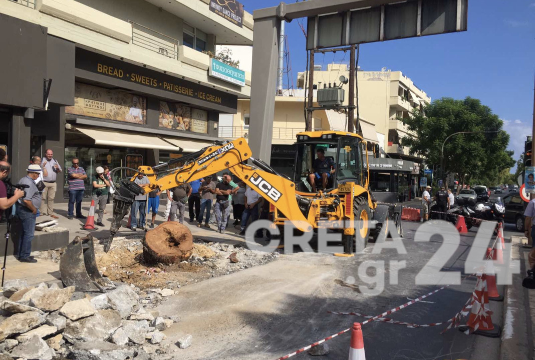 Ηράκλειο: Κλειστή η λ. Δημοκρατίας – Έρευνες μετά την φονική πτώση δέντρου