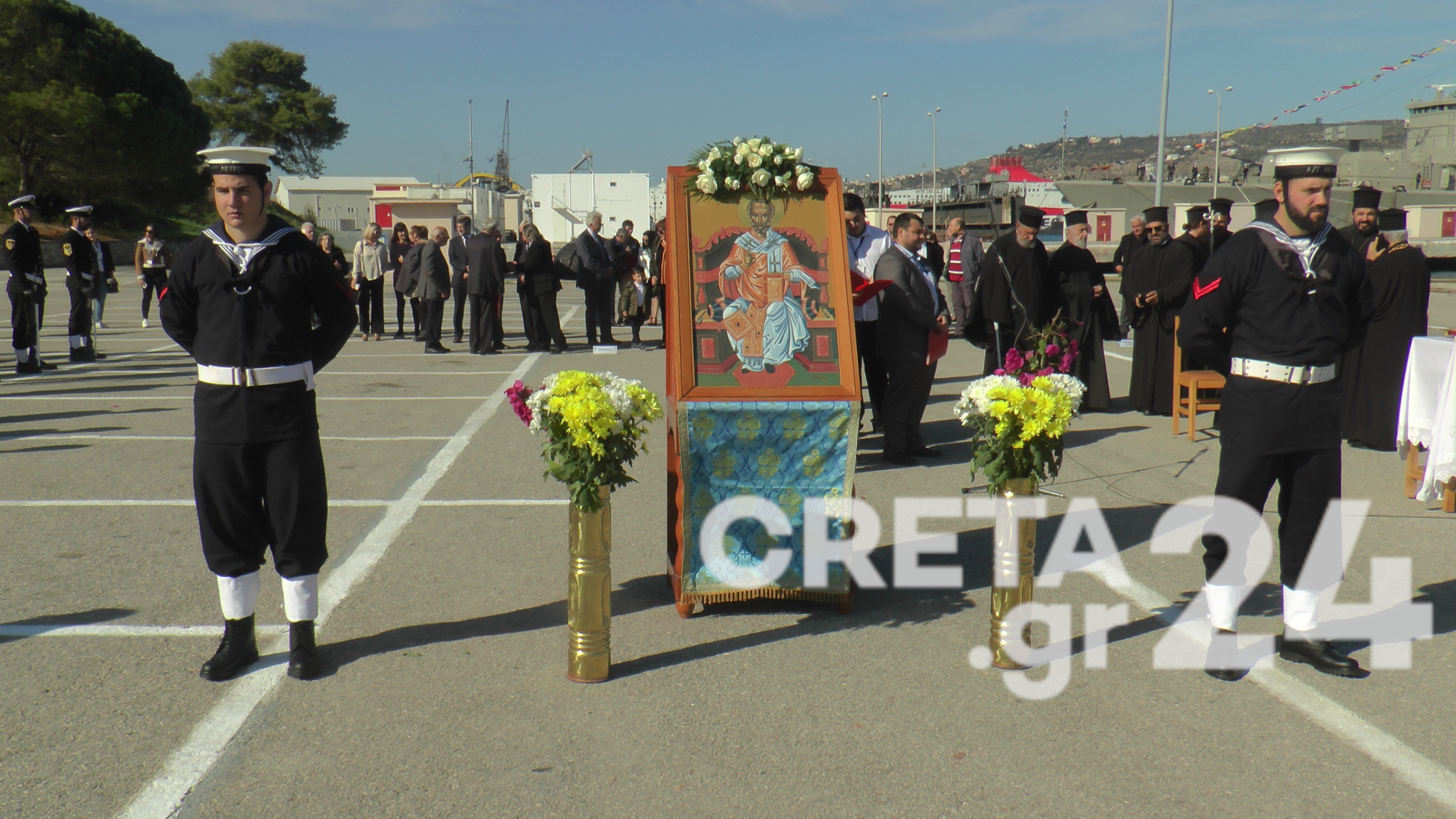 Με λαμπρότητα εορτάστηκε στον Ναύσταθμο Κρήτης ο προστάτης Άγιος Νικόλαος (εικόνες)