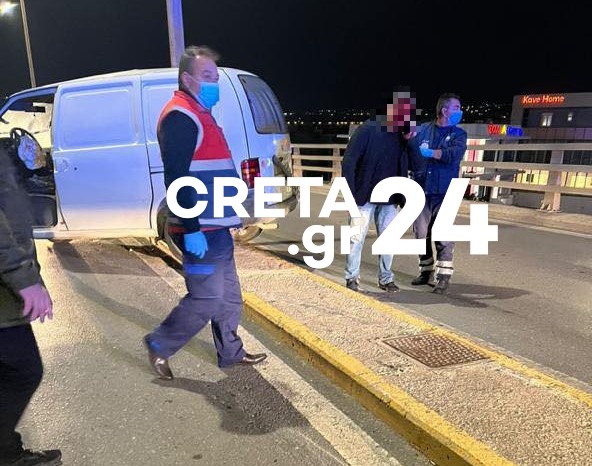 Νέο τροχαίο στο Ηράκλειο – Τραυματίστηκε άνδρας (εικόνες)