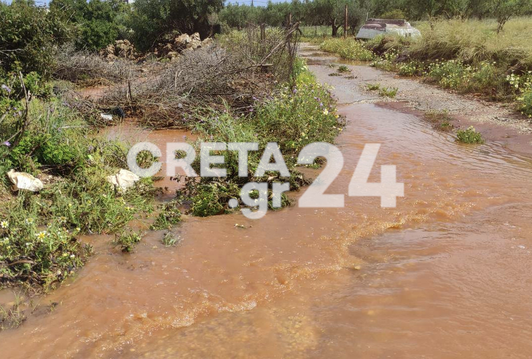 Προβλήματα στην Κρήτη από την ανοιξιάτικη κακοκαιρία (εικόνες)