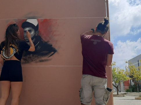 Γκράφιτι στο Πολυτεχνείο Κρήτης για τα 10 χρόνια από τη δολοφονία του Παύλου Φύσσα
