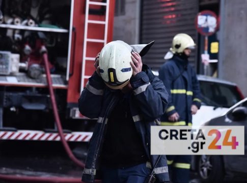 Ηράκλειο: Συναγερμός για φωτιά σε κτίριο