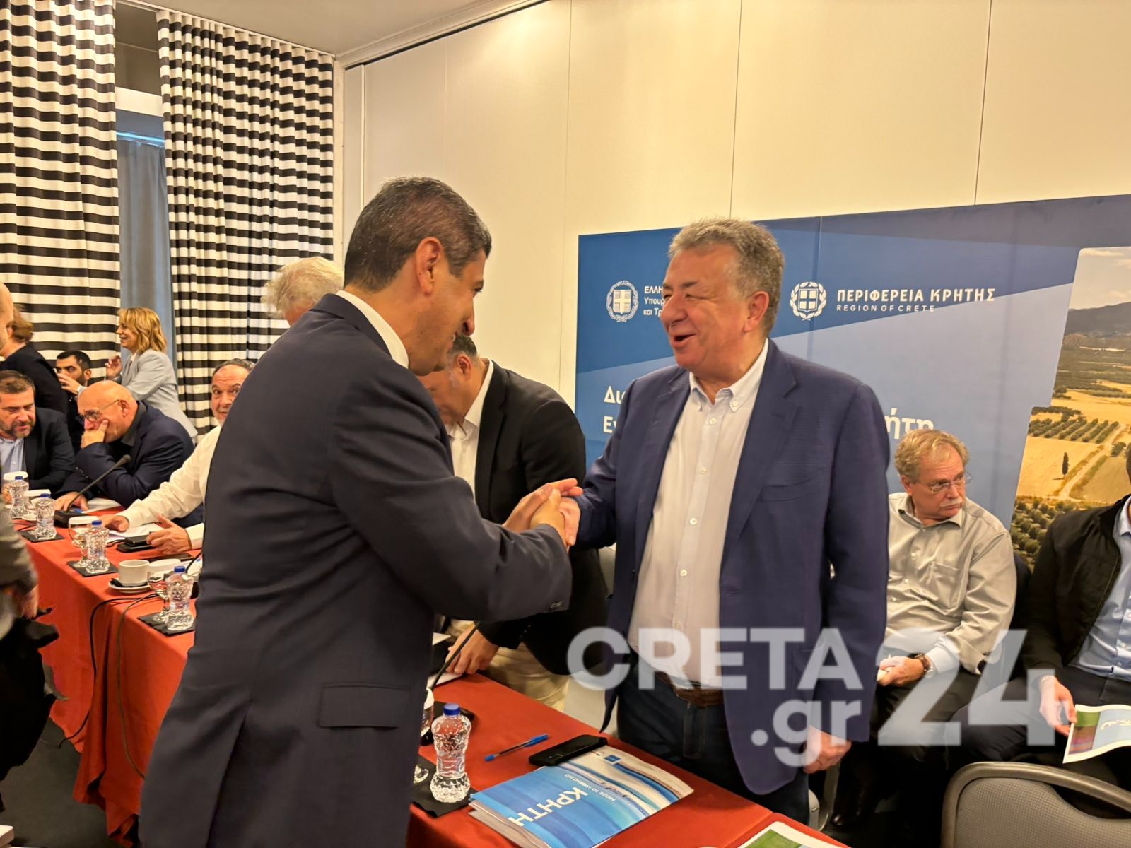 Κλιματική αλλαγή στην άρδευση: Σύσκεψη υπό τον ΥπΑΑΤ, Λευτέρη Αυγενάκη και τον Περιφερειάρχη Κρήτης, Σταύρο Αρναουτάκη