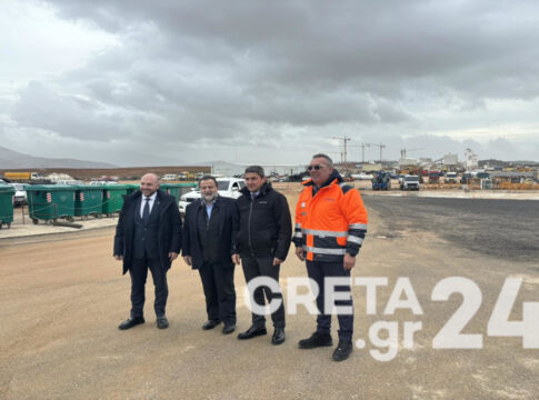 Αυτοψία Αυγενάκη στο εργοτάξιο του νέου αεροδρομίου στο Καστέλι – Σε προτεραιότητα η αντιπλημμυρική θωράκιση
