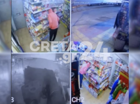 Ηράκλειο: Bίντεο από την απόπειρα ληστείας στο περίπτερο – Καρέ-καρέ οι κινήσεις του… ατάραχου δράστη