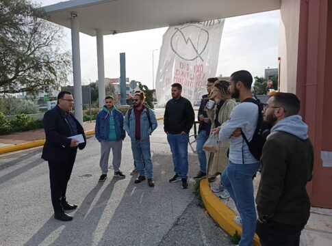 Περιοδεία του βουλευτή του ΚΚΕ Μανώλη Συντυχάκη στο Πολυτεχνείο Κρήτης