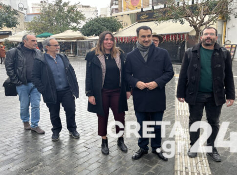 Στο Ηράκλειο ο πρόεδρος της Νέας Αριστεράς Αλέξης Χαρίτσης