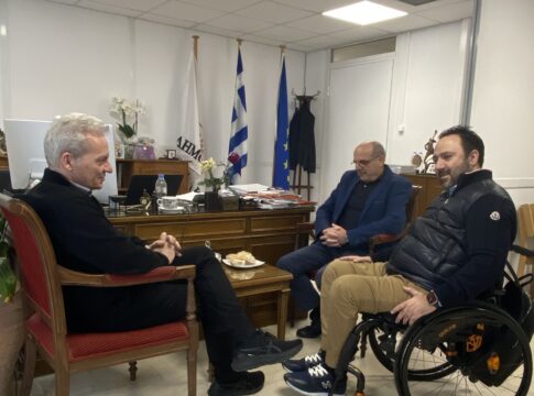 Συνάντηση του Δημάρχου Ηρακλείου με τον Πρόεδρο και τον Γραμματέα της Ελληνικής Παραολυμπιακής Επιτροπής