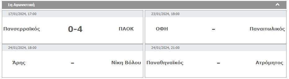 Κύπελλο: Το αναλυτικό πρόγραμμα των προημιτελικών