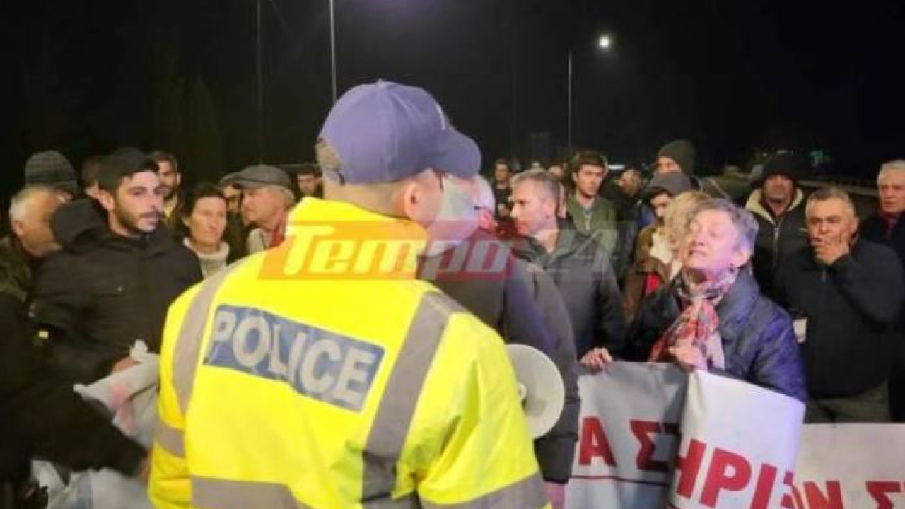 Ένταση αστυνομίας με αγρότες στο Αίγιο - Απέκλεισαν για λίγη ώρα την Ολυμπία Οδό