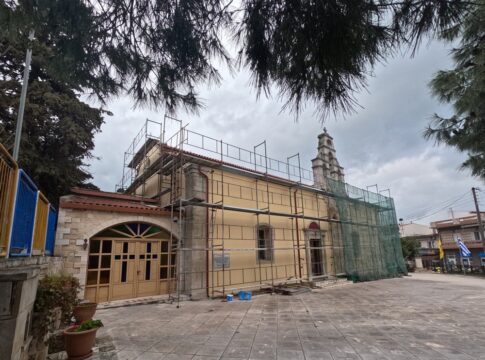 Σε εξέλιξη οι εργασίες αποκατάστασης του Ιερού Ναού Αγίας Βαρβάρας