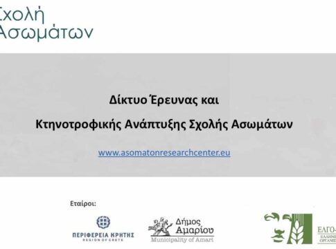 Συνάντηση της Αντιπεριφερειάρχη και του Δημάρχου Αμαρίου με τον Α΄ Αντιπρόεδρο του ΕΛΓΟ ΔΗΜΗΤΡΑ για την πορεία υλοποίησης του έργου της Σχολής Ασωμάτων