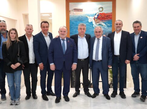 Επίσκεψη του Προέδρου της ΓΣΕΒΕΕ στον Περιφερειάρχη Κρήτης