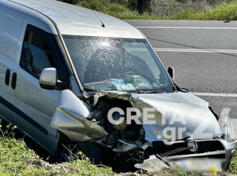 Ηράκλειο: Δύο τραυματίες μετά από σύγκρουση οχημάτων
