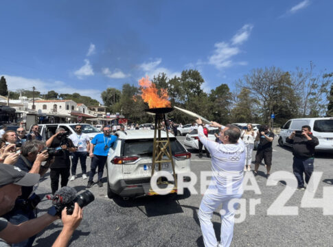 Η Κρήτη υποδέχθηκε την Ολυμπιακή Φλόγα (εικόνες)
