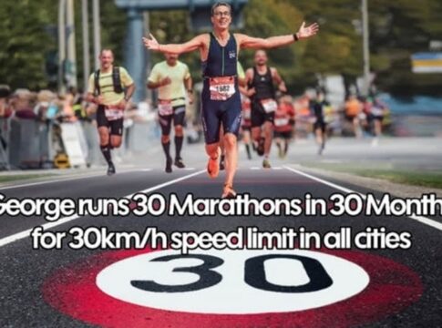 Καθηγητής τρέχει 30 Μαραθώνιους σε 30 μήνες για την υιοθέτηση του ορίου ταχύτητας 30km/h στις πόλεις!