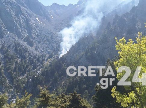 Κρήτη: Πυρκαγιά σε δύσβατο σημείο – Ισχυρές πυροσβεστικές δυνάμεις και ελικόπτερο στην επιχείρηση κατάσβεσης