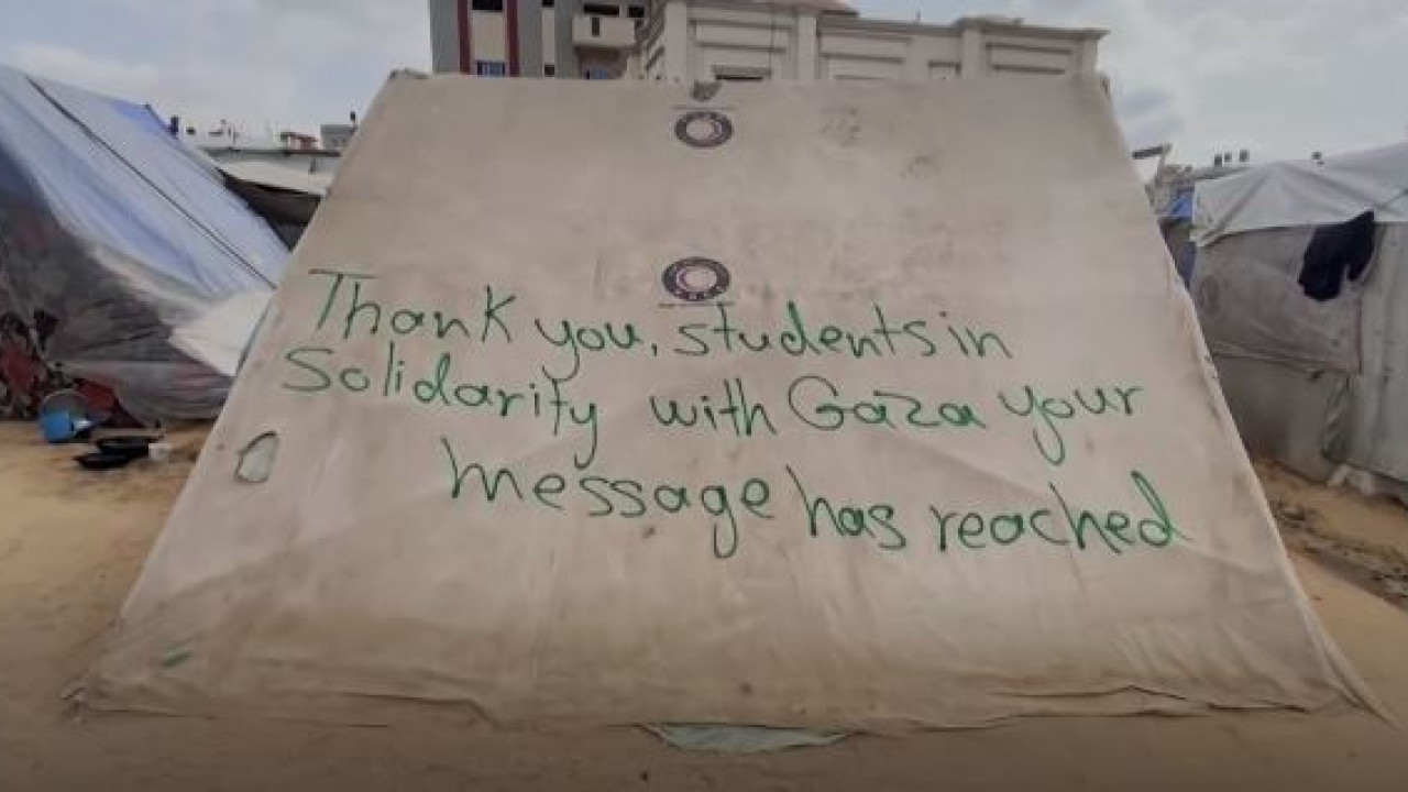 Οι Παλαιστίνιοι εκφράζουν την ευγνωμοσύνη τους στους φοιτητές στις ΗΠΑ