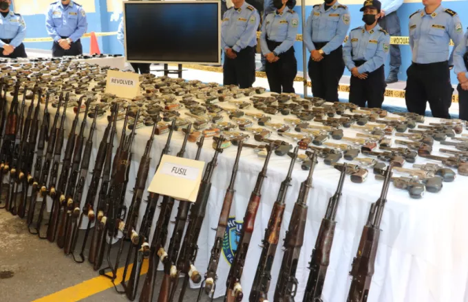 Ονδούρα: Πάνω από 12.000 όπλα κατασχέθηκαν αφότου κηρύχθηκε κατάσταση έκτακτης ανάγκης