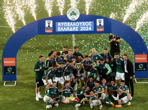 Παναθηναϊκός – Άρης 1-0: Σήκωσε το Κύπελλο Ελλάδας με γκολ του Βαγιαννίδη στη λήξη του τελικού