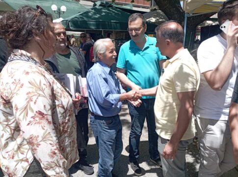 Περιοδεία κλιμακίου του ΚΚΕ, με επικεφαλής τον Σάββα Βασιλειάδη, στα παζάρια Βουκολιών και Κισάμου