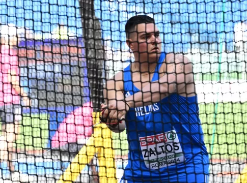 Ο Κώστας Ζάλτος στον τελικό της σφυροβολίας στο ευρωπαϊκό πρωτάθλημα στίβου