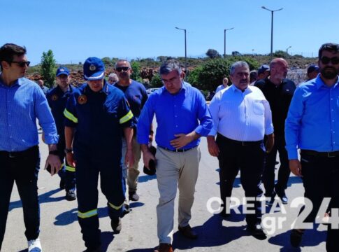 Στα Χανιά ο Μανώλης Γραφάκος – Στόχος του Υπουργείου η άμεση επαναλειτουργία της μονάδας ανακύκλωσης