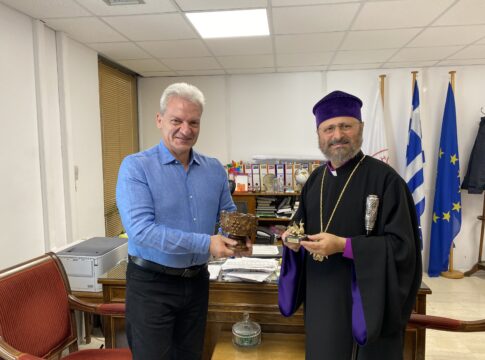 Συνάντηση του Δημάρχου Ηρακλείου Αλέξη Καλοκαιρινού με τον Πατριάρχη Κωνσταντινουπόλεως των Αρμενίων