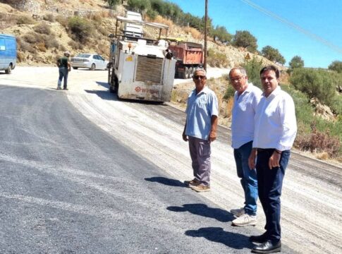 Αυτοψία Αντιπεριφερειάρχη Ηρακλείου στο οδικό έργο Γούβες-Καλό Χωριό-Καστέλι