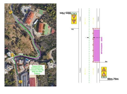 Χανιά: Εργασίες αποκατάστασης πεζοδρομίων στην περιοχή του Μουσικού Σχολείου