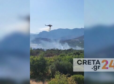 Χωρίς ενεργό μέτωπο η μεγάλη πυρκαγιά στην Ιεράπετρα