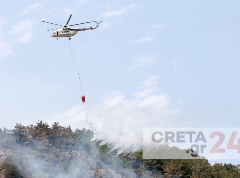 Μεγάλη πυρκαγιά στο Ηράκλειο: Ήχησε το 112 – Εναέρια μέσα στη μάχη με τις φλόγες