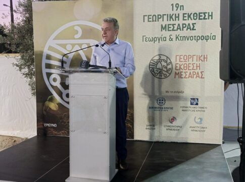 Στ. Αρναουτάκης: «Η παραγωγική βάση της Κρήτης είναι ο αγροτικός τομέας. Να επιταχυνθεί η εκτροπή του Πλατύ Ποταμού»