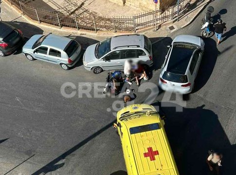Τροχαίο ατύχημα στο Ηράκλειο – Στο νοσοκομείο ένας άνδρας