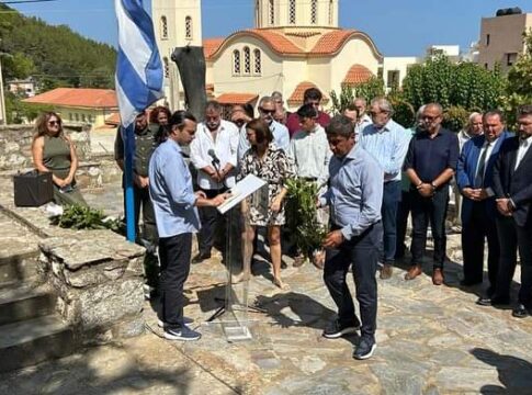 Ο Λ. Αυγενάκης στην επέτειο μνήμης των εκτελεσθέντων από τα γερμανικά στρατεύματα Κατοχής στη Δαμαστά και το Μάραθο