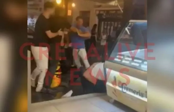 Ρέθυμνο: Βίντεο με το άγριο ξύλο στο κέντρο του Ρεθύμνου