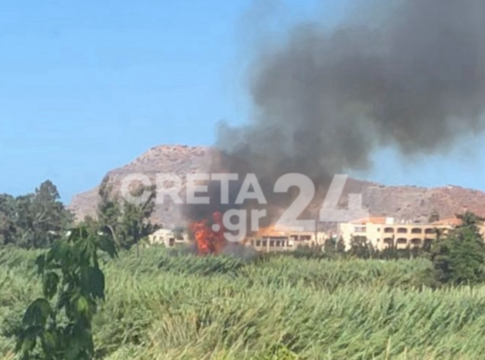 Μεγάλη φωτιά στα Χανιά – Ήχησε το 112