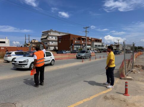 Νέες κυκλοφοριακές ρυθμίσεις στην Ελ. Βενιζέλου στο ύψος του κόμβου στην περιοχή της Ανόδου