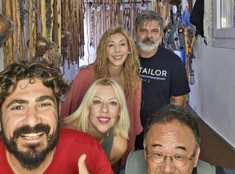 Ο Ιάπωνας Καθηγητής Τουρισμού Ishimoto Tohsei στο Εργαστήρι Κατασκευής Κρητικής Κατσούνας