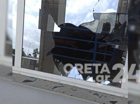 Παγκρήτιο Στάδιο: Έσπασε τζάμι κατά την απομάκρυνση του στεγάστρου