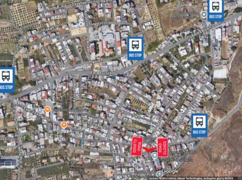 Παράταση στη διακοπή κυκλοφορίας στην οδό Γ. Γεννηματά στο ύψος της πλατείας Αγίας Μαρίνας