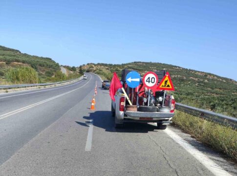 Συνεχίζεται η καθαριότητα των περιφερειακών δρόμων του Δήμου Μινώα Πεδιάδας