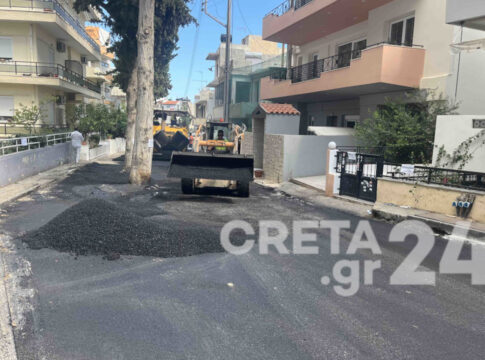 Συνεχίζονται τα έργα ασφαλτοστρώσεων στο Δήμο Ηρακλείου