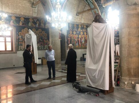 Τον Ι.Ν. Αγίας Βαρβάρας και το Πνευματικό Κέντρο της Ενορίας Αγίας Βαρβάρας επισκέφθηκαν ο Δήμαρχος Γόρτυνας και ο Περιφερειάρχης Κρήτης