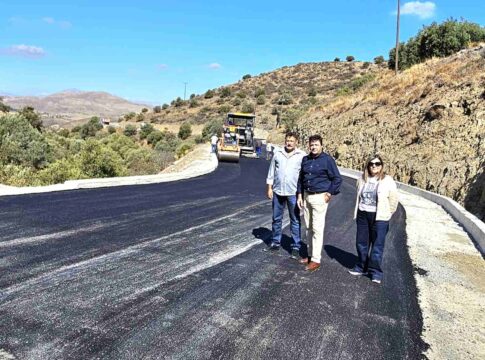 Αυτοψία Συριγωνάκη στο οδικό έργο Αγ. Κύριλλος-Γερόκαμπος του Δήμου Γόρτυνας