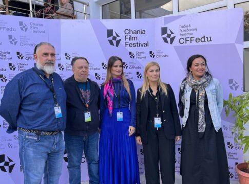 Η Σ. Βολουδάκη στην προβολή Creta Stories της Τηλεόρασης CRETA στο 12ο Φεστιβάλ Κινηματογράφου Χανίων