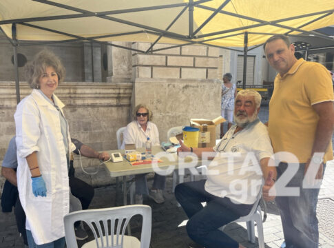 Ηράκλειο: Δράση ενημέρωσης για τον σακχαρώδη διαβήτη και την αρτηριακή πίεση στις πλατείες της πόλης