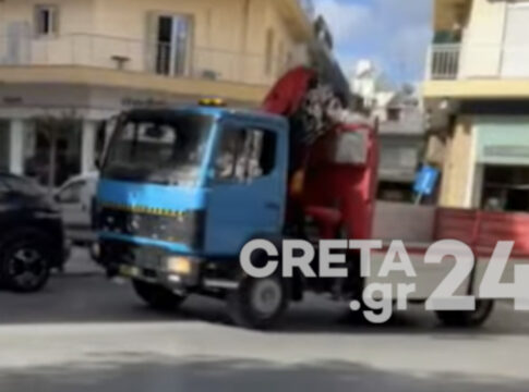Ηράκλειο: Με κόρνες τίμησαν τον Άγιο Δημήτριο οι επαγγελματίες οδηγοί φορτηγών